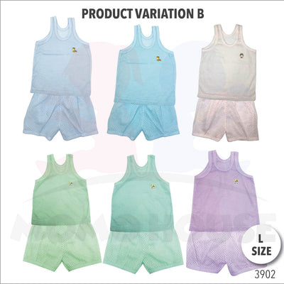 Baby T-Shirt Eyelet Suit / Baju Baby Lubang (1pcs = Baju + Seluar) (Random Pick) (4903 & 3902)