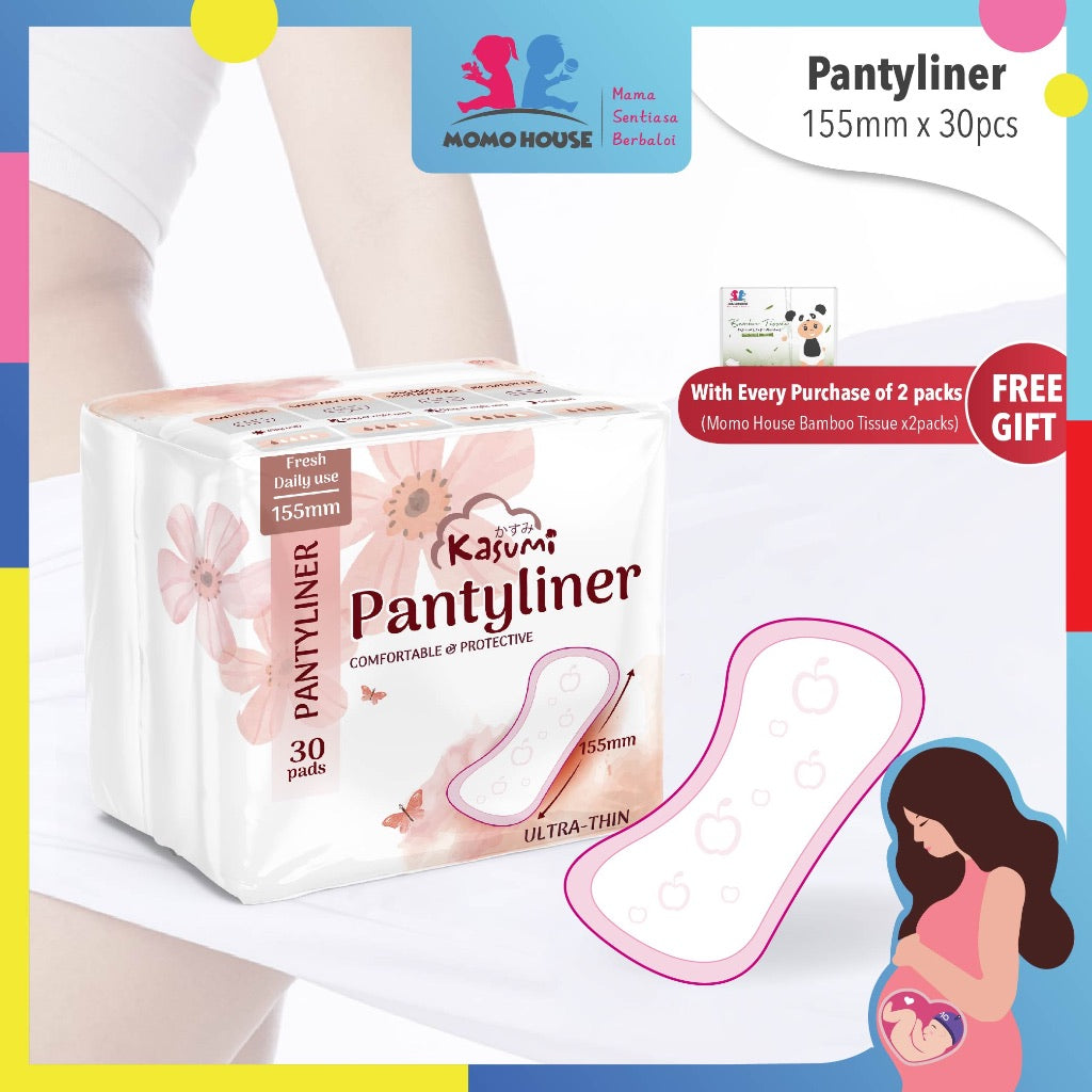 40pcs KASUMI Pad Panty Liner Pad Daily Fresh Wide & Comfortable (2 Pack With Gift)