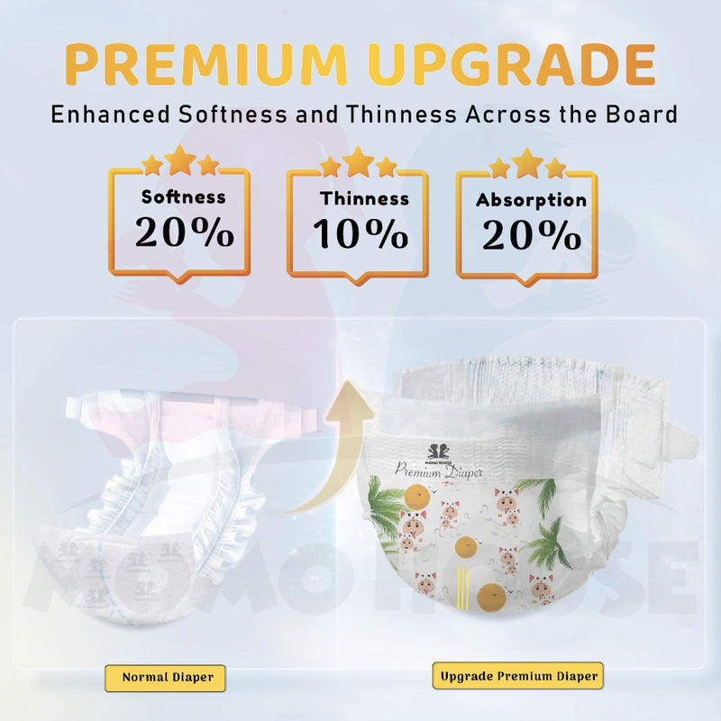 Momo House  Zeroleak Baby Diaper Tape Newborn Baby Diapers Lampin Kanak-Kanak