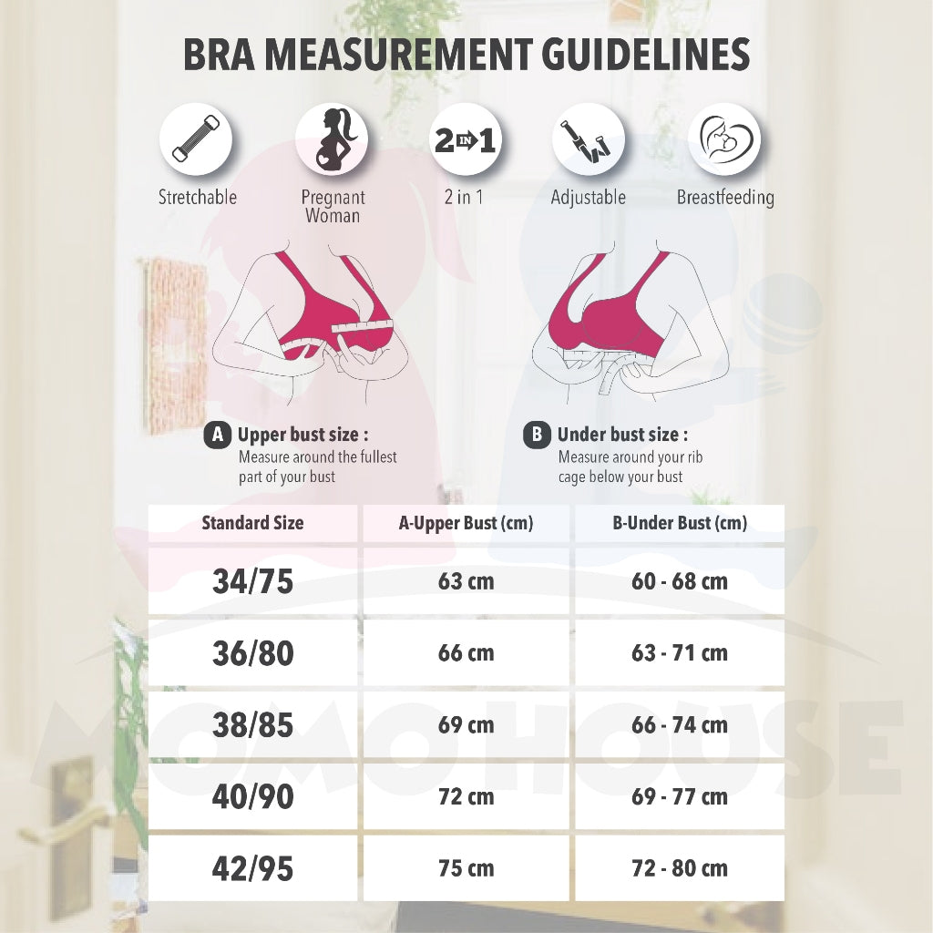Women Nursing Maternity Breastfeeding Bra for MOMO & Real Bubee Breast Pump - Button Design