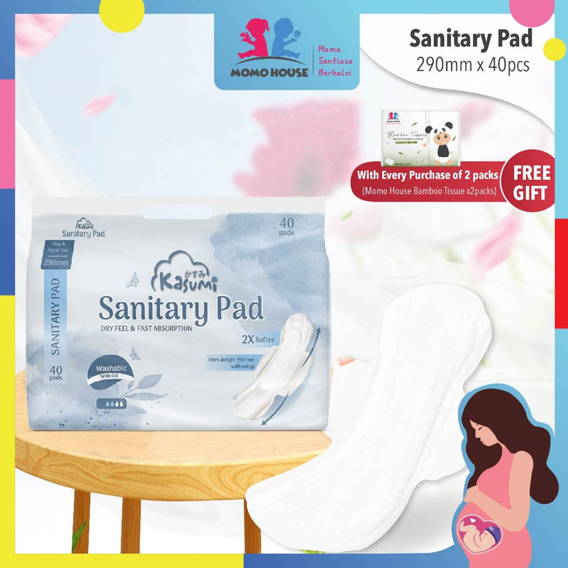 40pcs KASUMI Pad Sanitary Daily Fresh Wide & Comfortable (2 Pack With Gift)