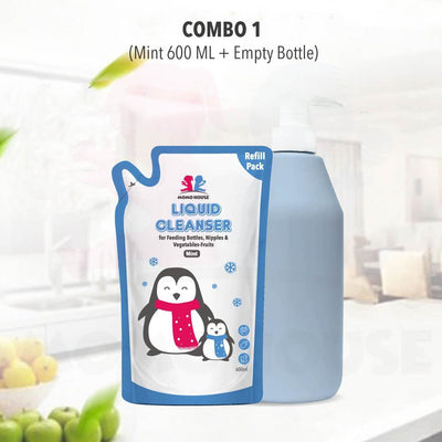 600ML Momo House Vegetable & Baby Accessories Liquid Cleanser Refill Pack Baby Bottle Wash Cecair Pencuci Botol & Puting