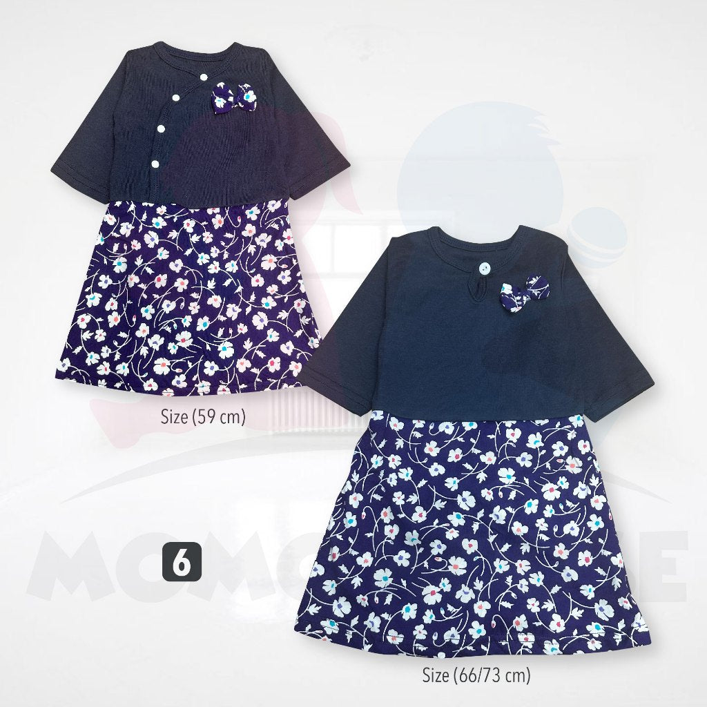 Gaun Newborn Baby Girl Dress Gaun Kanak-kanak Girl Baby Romper Dress Baju Raya Baby Girl Dresses Cotton Murah
