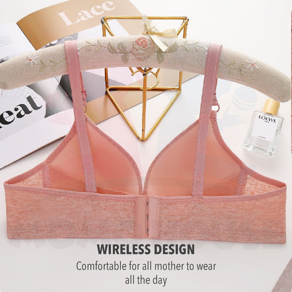 Women Nursing Maternity Breastfeeding Bra for MOMO & Real Bubee Breast Pump - Button Design