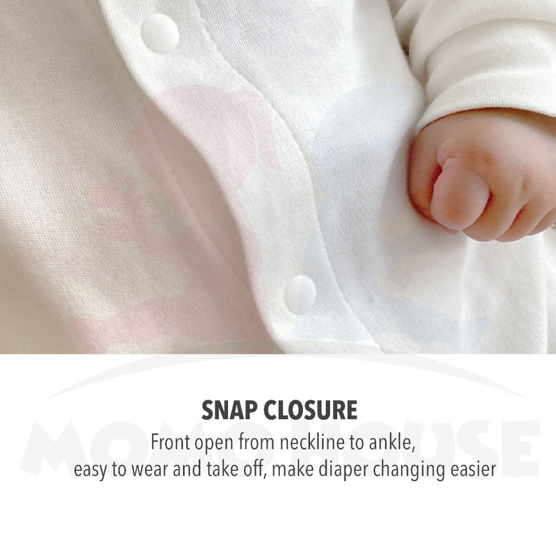 MOMO HOUSE Baby Romper Long Sleeve Newborn Baby Clothing Baju Newborn Baju Tidur Baby Sleepsuit Newborn Clothes