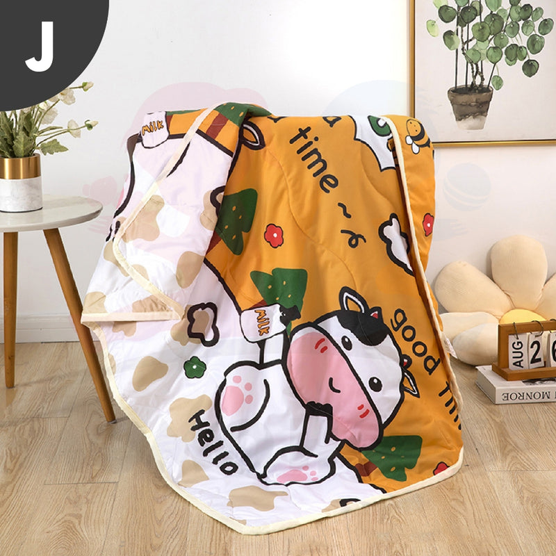 Children Cartoon Cotton Blanket Summer Cool Quilt Baby Nap Children Kids Comforter Selimut Bayi Budak