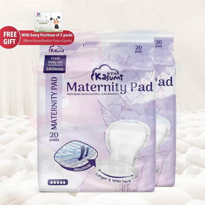 20pcs KASUMI Pad Maternity Pad Daily Fresh Wide & Comfortable (2 Pack With Gift)