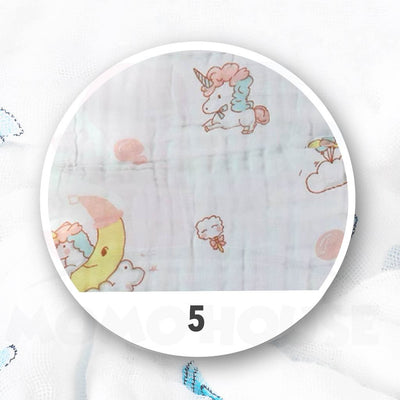 Baby Handkerchief 6 layer Baby Cotton Soft Six Layers Gauze Newborn Baby Towel Wash Cloth Sapu Tangan (29CM X 29CM)