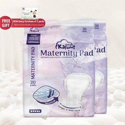 KASUMI Pad Sanitary Pad Panty Liner Pad Maternity Pad Daily Fresh Wide & Comfortable (2 Pack With Gift)