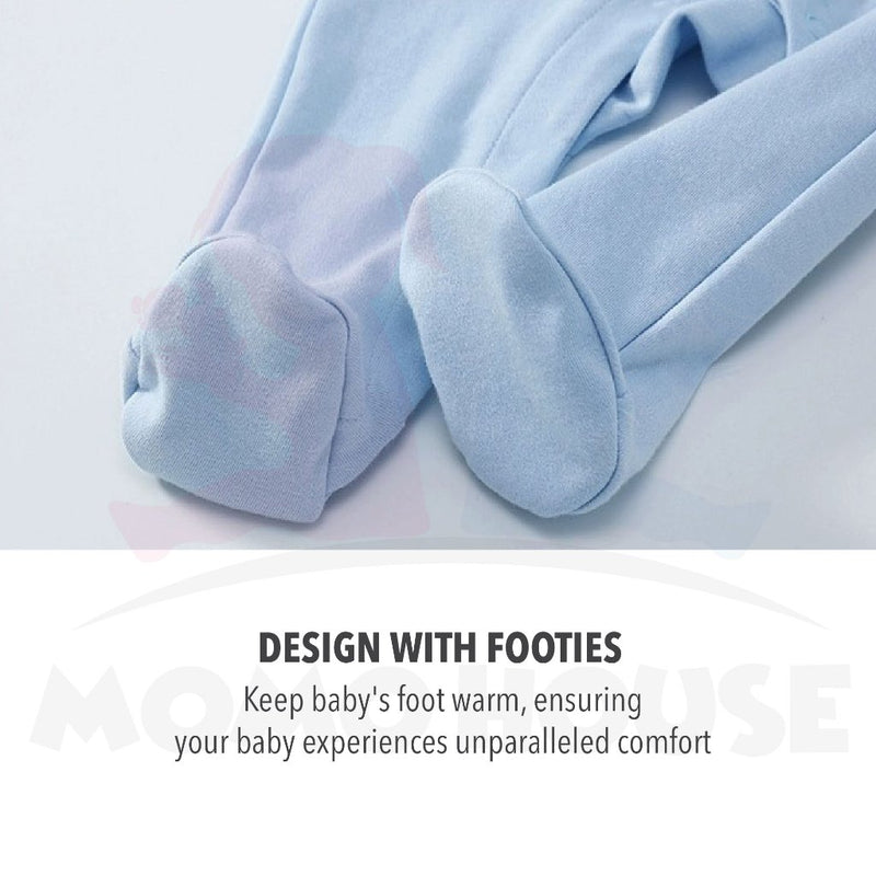 MOMO HOUSE Baby Romper Long Sleeve Newborn Baby Clothing Baju Newborn Baju Tidur Baby Sleepsuit Newborn Clothes