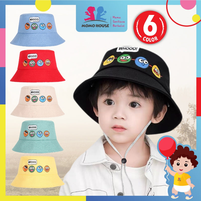 Kids Hat Bucket Cap Baby Hat Topi Budak Kids Hat Beach Topi Pantai Budak Boy Kids Bucket Hat Girl Kids Sun Hat