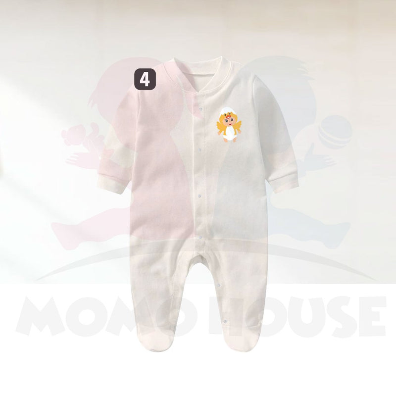 MOMO HOUSE Baby Romper Long Sleeve Newborn Baby Clothing Baju Newborn Baju Tidur Baby Sleepsuit Newborn Clothes