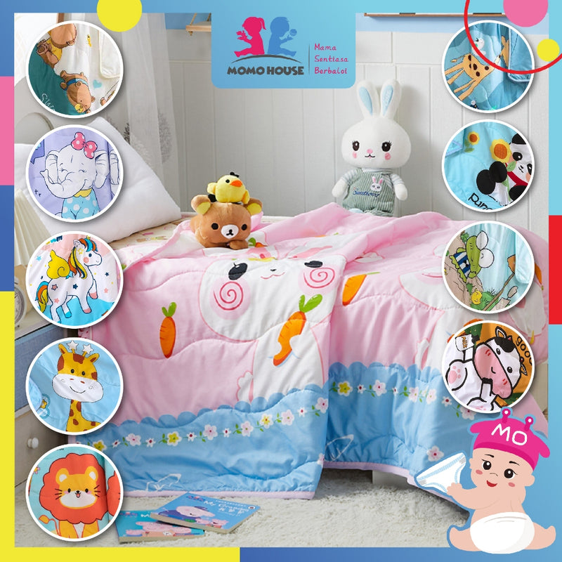 Children Cartoon Cotton Blanket Summer Cool Quilt Baby Nap Children Kids Comforter Selimut Bayi Budak