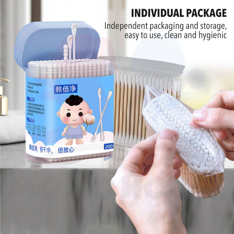 100Pcs/bag Disposable Cotton Swabs Double Head Cotton Buds Cotton Tipped Applicator For Beauty Makeup Nose Ears Cleaning