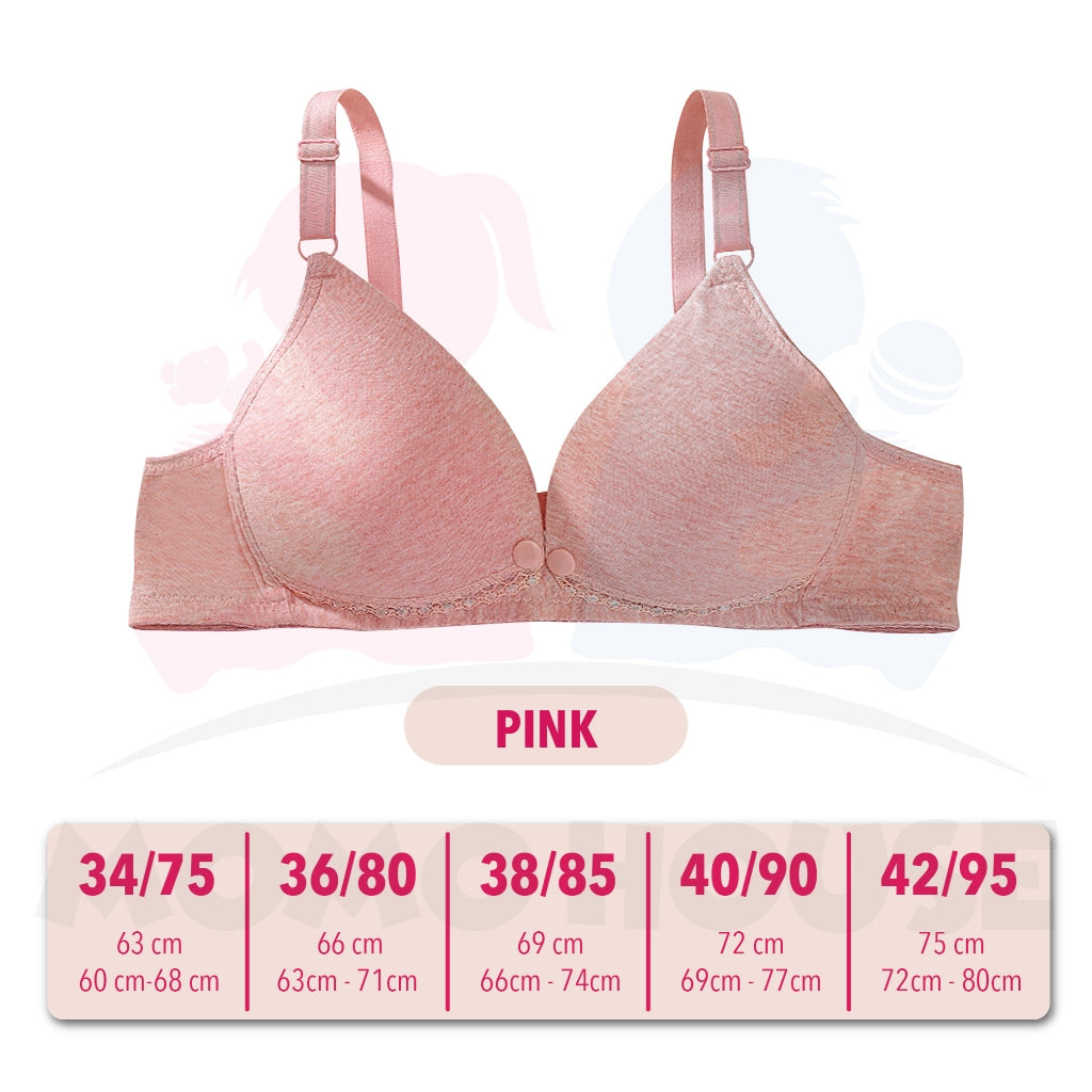 Women Nursing Maternity Breastfeeding Bra for MOMO & Real Bubee Breast Pump - Button Design