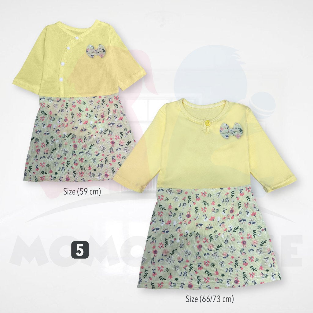 Gaun Newborn Baby Girl Dress Gaun Kanak-kanak Girl Baby Romper Dress Baju Raya Baby Girl Dresses Cotton Murah