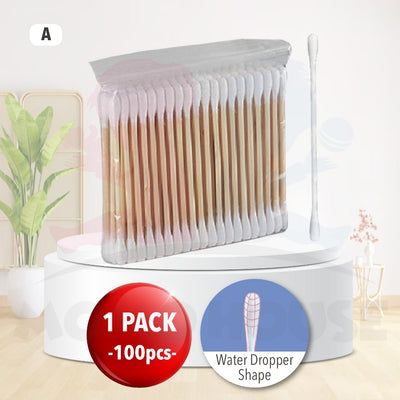 100Pcs/bag Disposable Cotton Swabs Double Head Cotton Buds Cotton Tipped Applicator For Beauty Makeup Nose Ears Cleaning