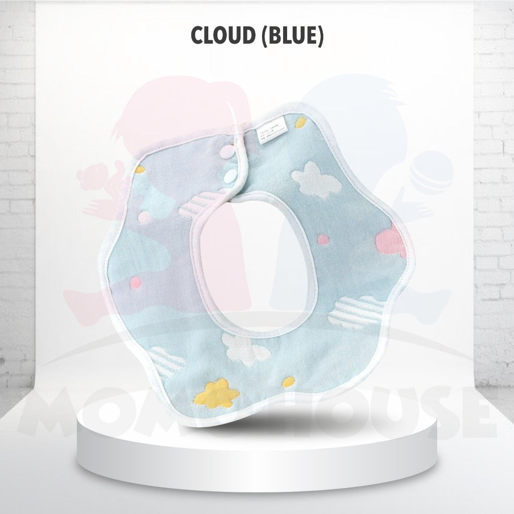 Baby Petal Bib Kids 360 Degree Scarf Petal Saliva Towel Feeding Spitting Slobber Bib Tuala Air Terliur