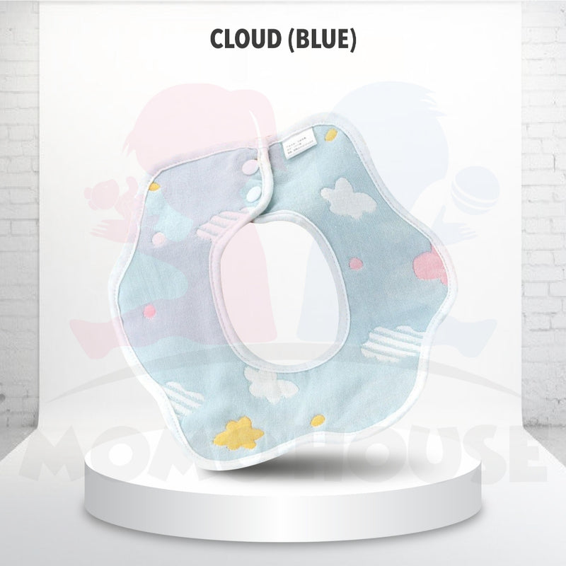 Baby Petal Bib Kids 360 Degree Scarf Petal Saliva Towel Feeding Spitting Slobber Bib Tuala Air Terliur