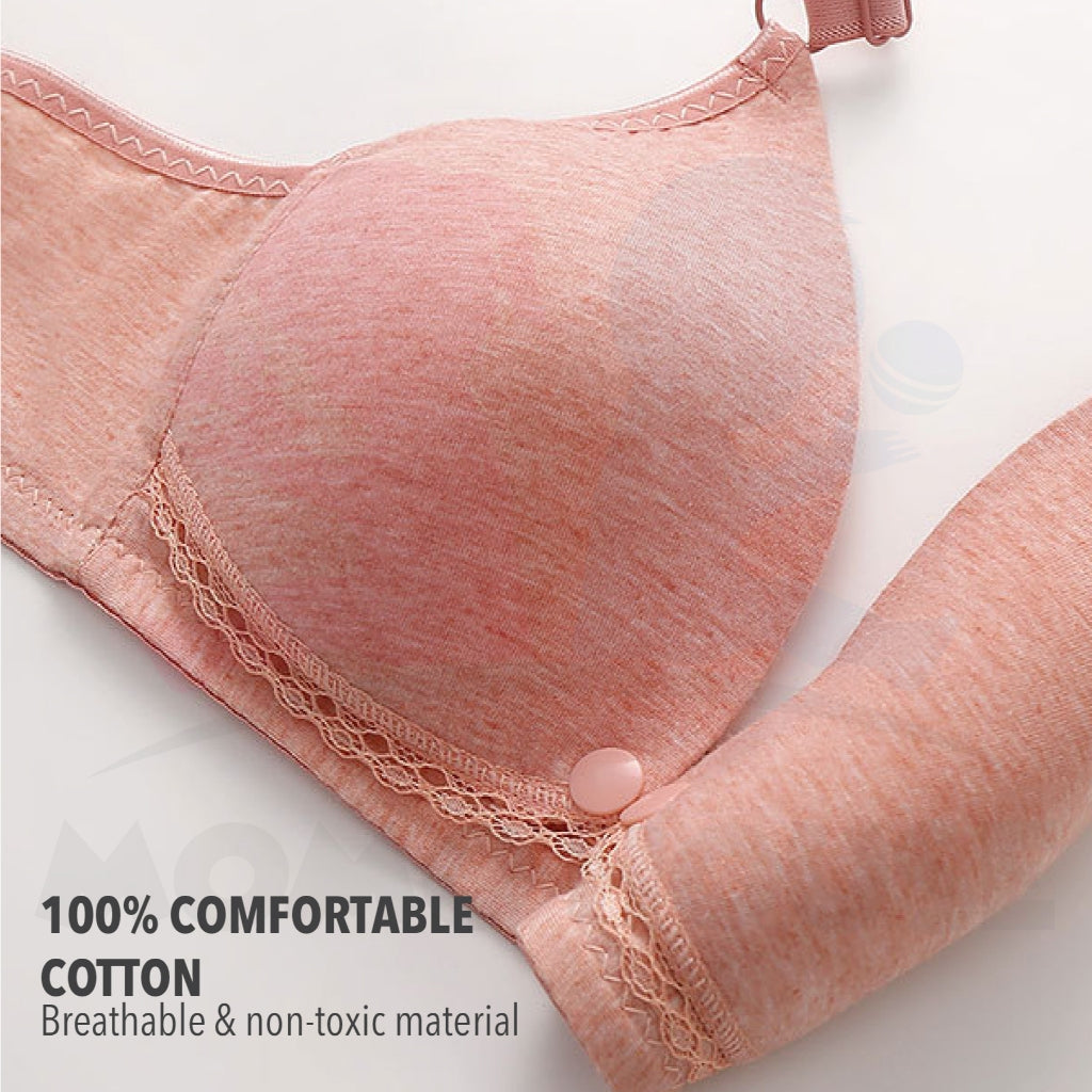 Women Nursing Maternity Breastfeeding Bra for MOMO & Real Bubee Breast Pump - Button Design
