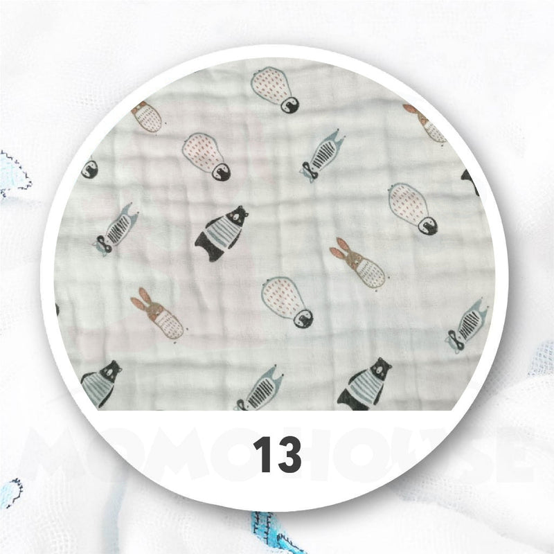 Baby Handkerchief 6 layer Baby Cotton Soft Six Layers Gauze Newborn Baby Towel Wash Cloth Sapu Tangan (29CM X 29CM)