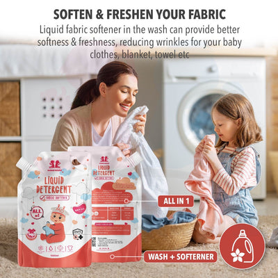 1500ML/1.5L Momo House Liquid Detergent Spout Pouch Antibacterial Cleaner Refill Pack Laundry Detergent Baby