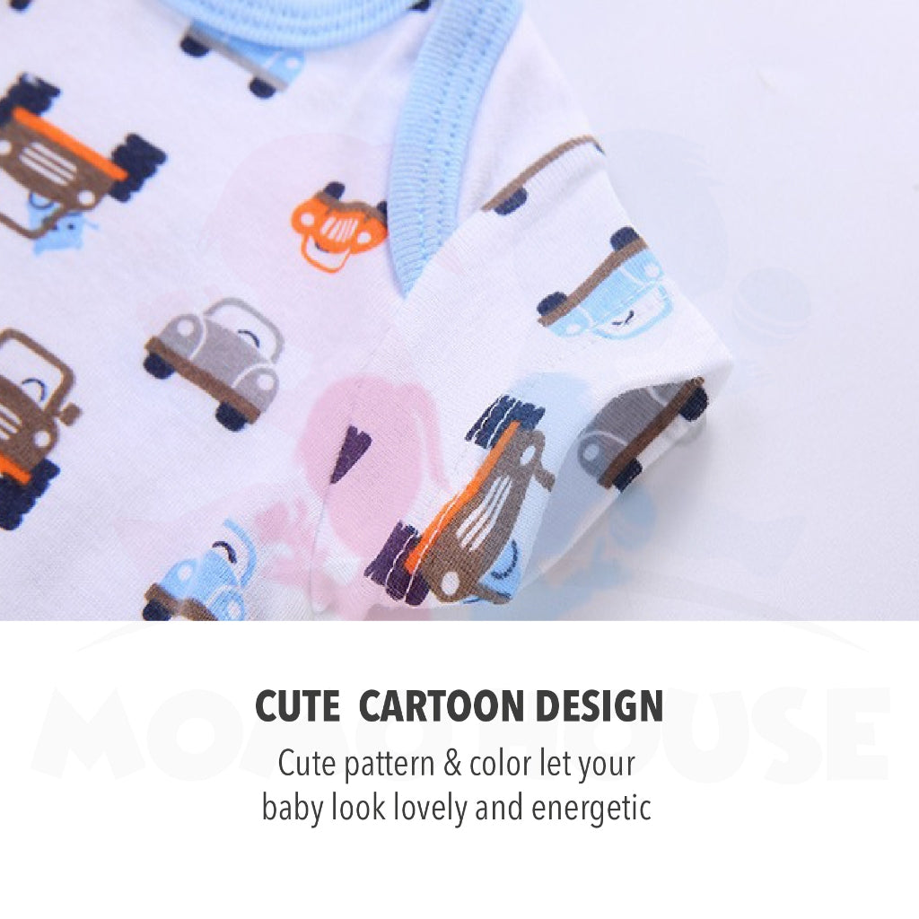 5 Pcs Pure Cotton Short Sleeve Baby Romper Boy / Girl Newborn Jumpsuit Random Pick (BM005)