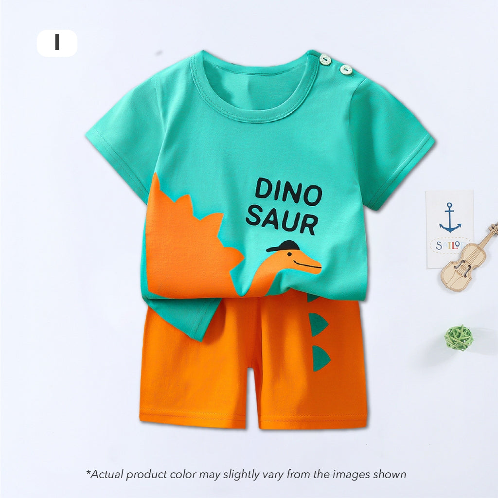 Kids Clothes Set Budak Lelaki Baju Set Budak Perempuan Baju Lengan Pendek Baby Clothes Budak Lelaki Baju Budak Perempuan