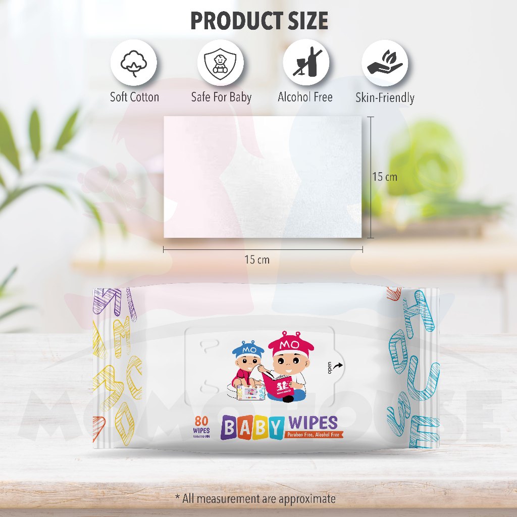 NEW(80's x 10 Packs) Baby Wipes Tissue Basah Tisu Basah Baby Wet Tissue Baby Wet Wipes (Non-Alcohol)