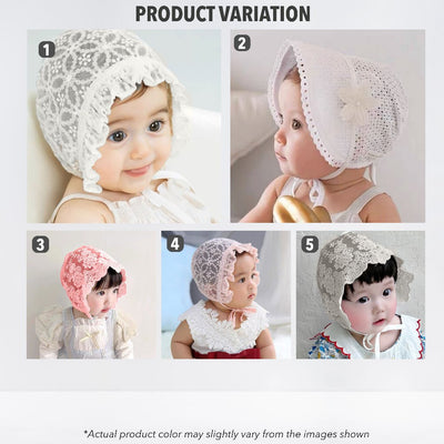 Lace Flower Baby Hat Girl Newborn Baby Cap Girl Newborn Baby Girl Hat Summer Topi Baby Girl Lace Hat Baby Summer Hat