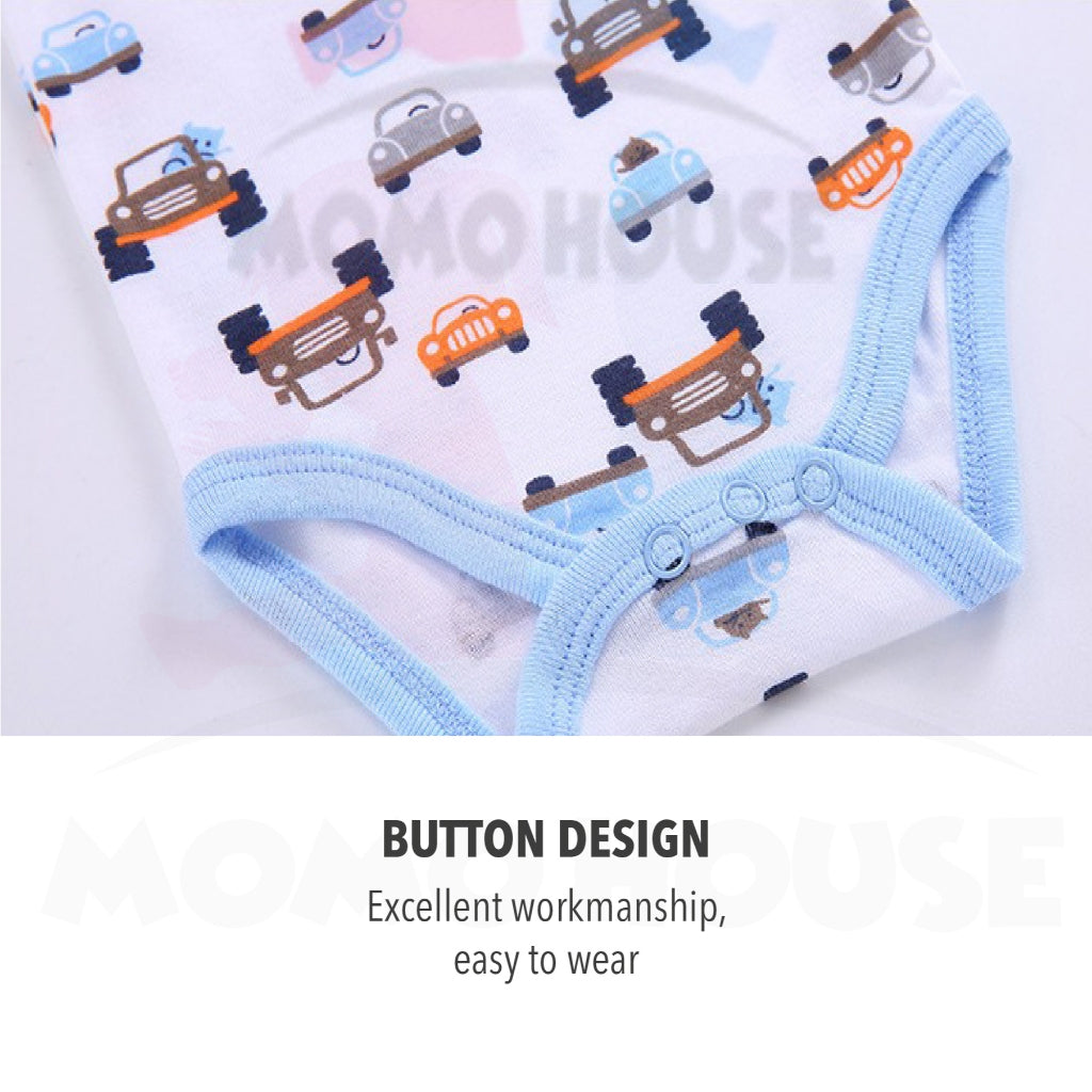 5 Pcs Pure Cotton Short Sleeve Baby Romper Boy / Girl Newborn Jumpsuit Random Pick (BM005)