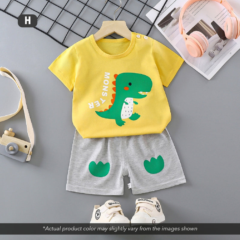 T-Shirt Newborn Baby Girls Boy Baju Murah Budak Baju Set Budak Baby Set Clothes Short Sleeve Shirt Cotton Shirt Kids