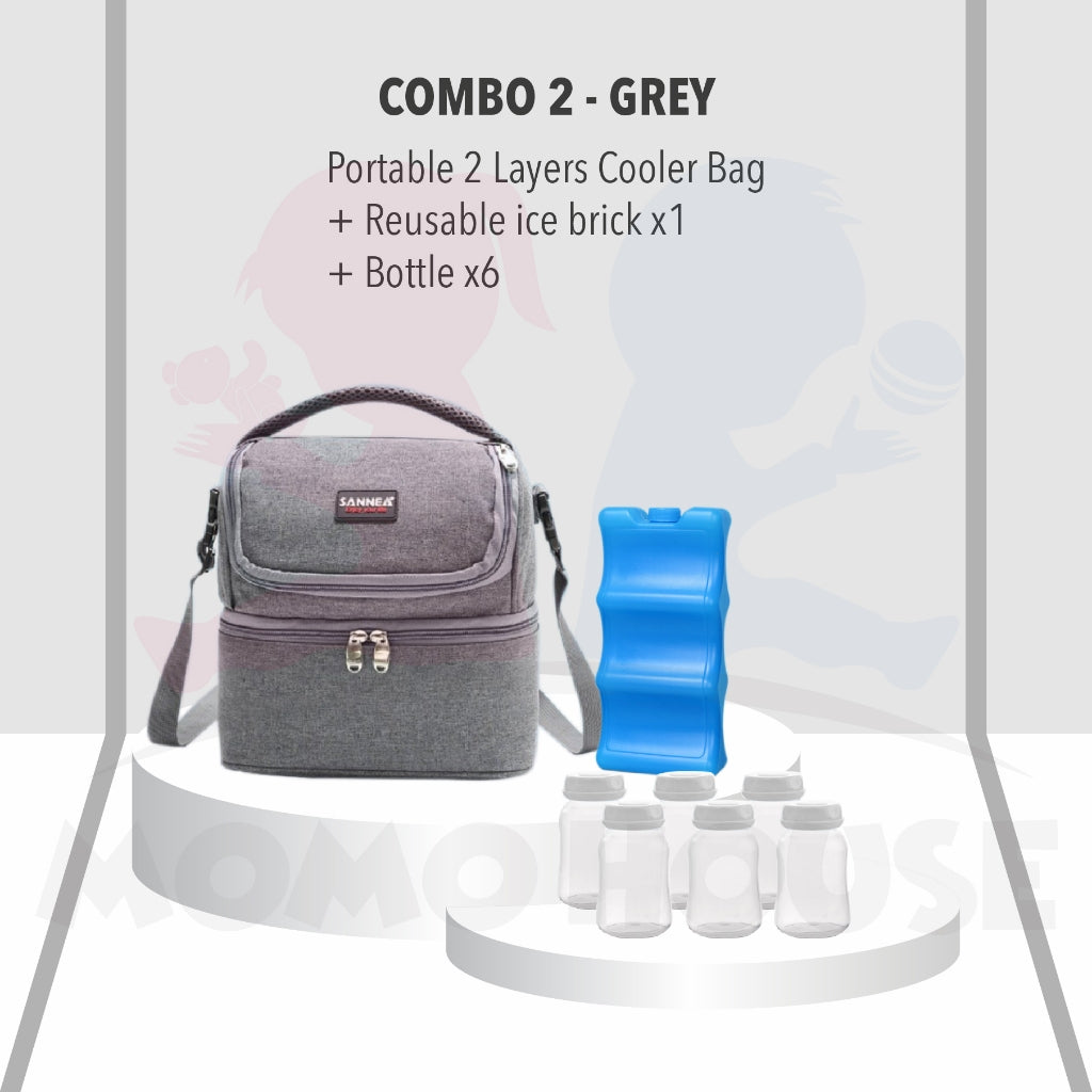 Premium Portable 2 Layer Sling Cooler Bag For Breastmilk Storage Bag Bottle Feeding