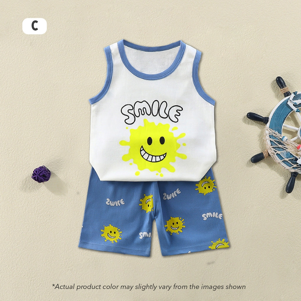 Kids Singlet Baby Boy Baju Singlet Baby Clothes Set Singlet Baby Girl Budak Perempuan Baju Singlet Budak Lelaki