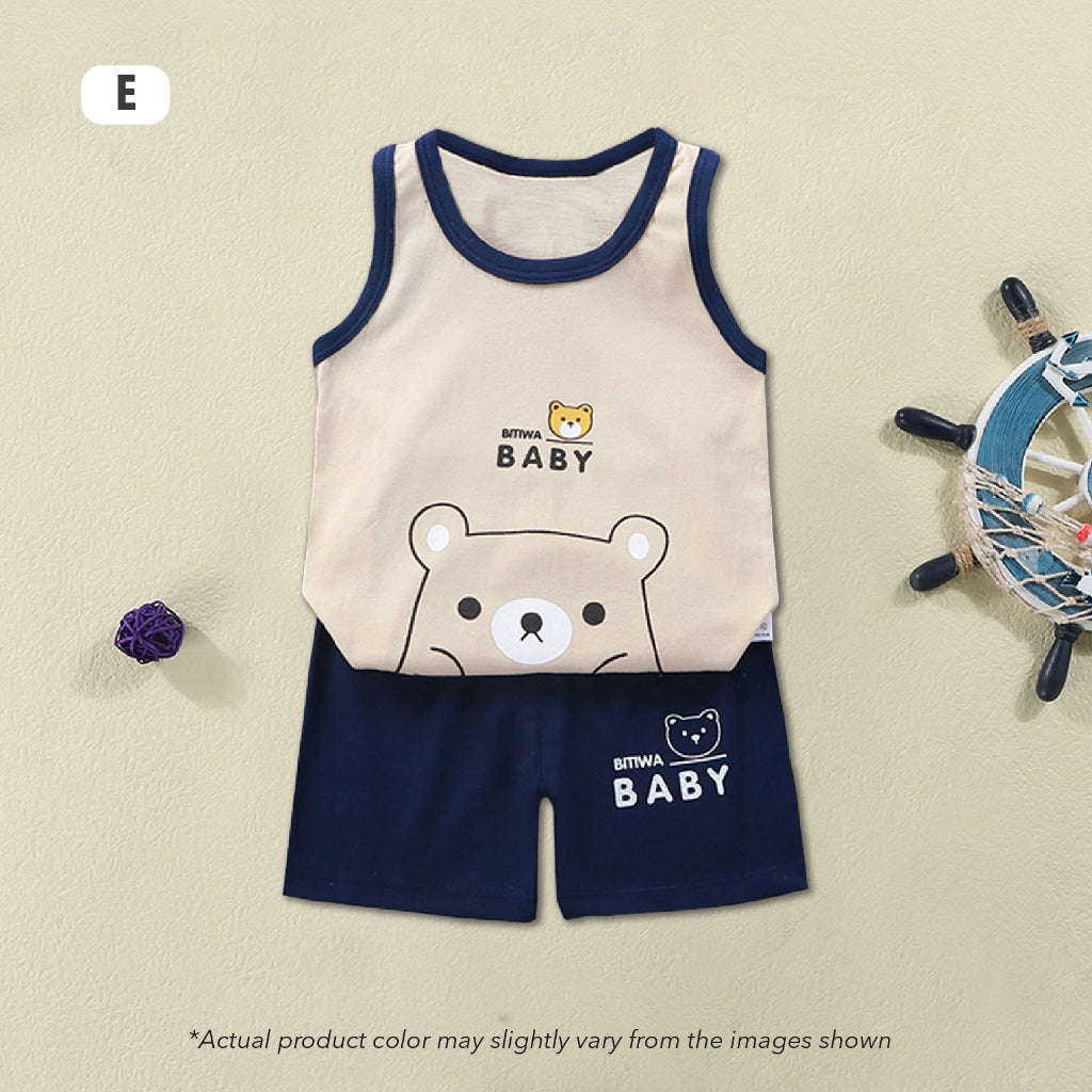 Kids Singlet Baby Boy Baju Singlet Baby Clothes Set Singlet Baby Girl Budak Perempuan Baju Singlet Budak Lelaki