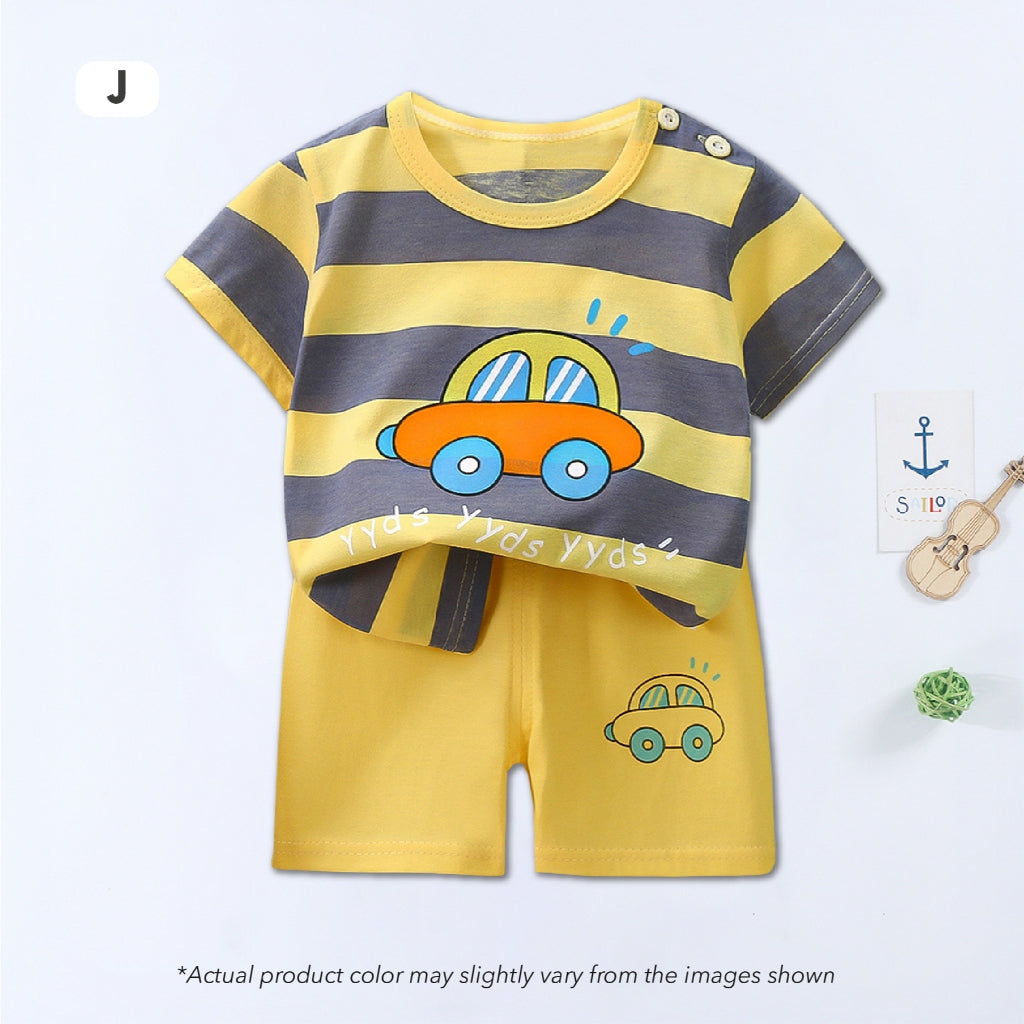 Kids Clothes Set Budak Lelaki Baju Set Budak Perempuan Baju Lengan Pendek Baby Clothes Budak Lelaki Baju Budak Perempuan