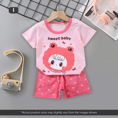 T-Shirt Newborn Baby Girls Boy Baju Murah Budak Baju Set Budak Baby Set Clothes Short Sleeve Shirt Cotton Shirt Kids