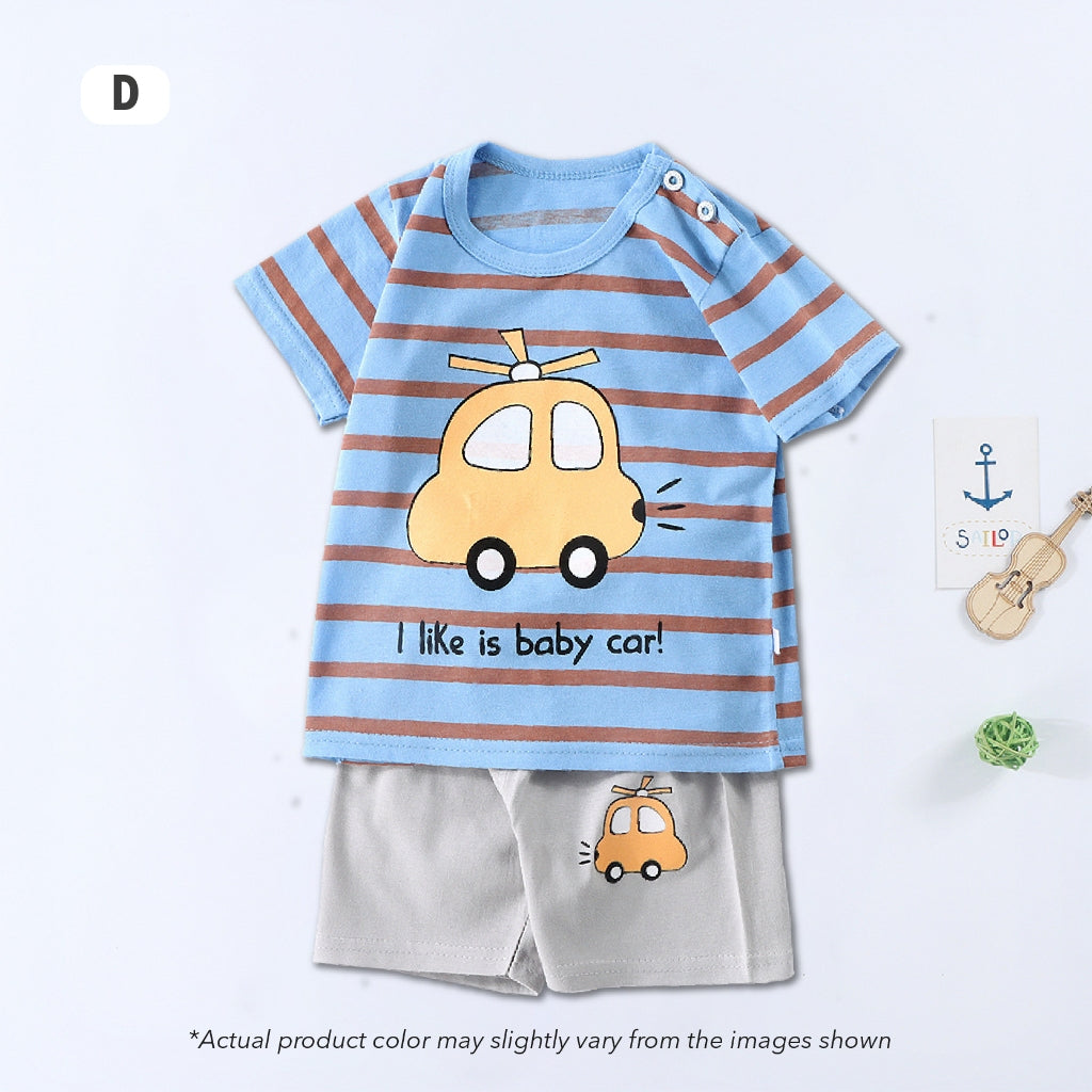 Kids Clothes Set Budak Lelaki Baju Set Budak Perempuan Baju Lengan Pendek Baby Clothes Budak Lelaki Baju Budak Perempuan