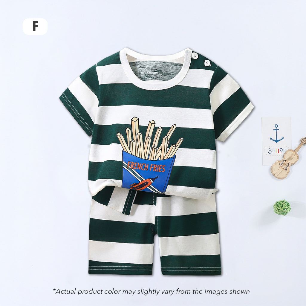 Kids Clothes Set Budak Lelaki Baju Set Budak Perempuan Baju Lengan Pendek Baby Clothes Budak Lelaki Baju Budak Perempuan