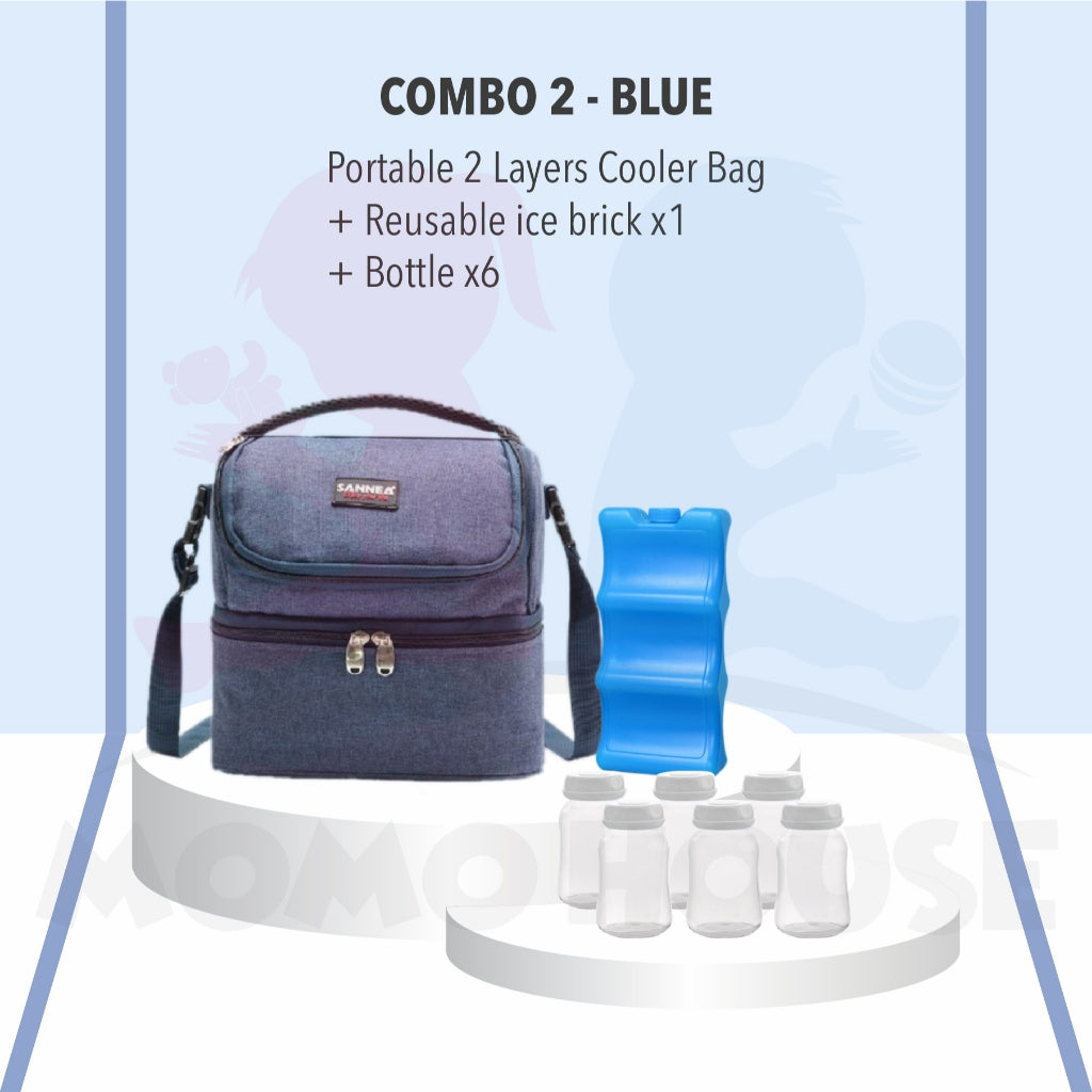Premium Portable 2 Layer Sling Cooler Bag For Breastmilk Storage Bag Bottle Feeding