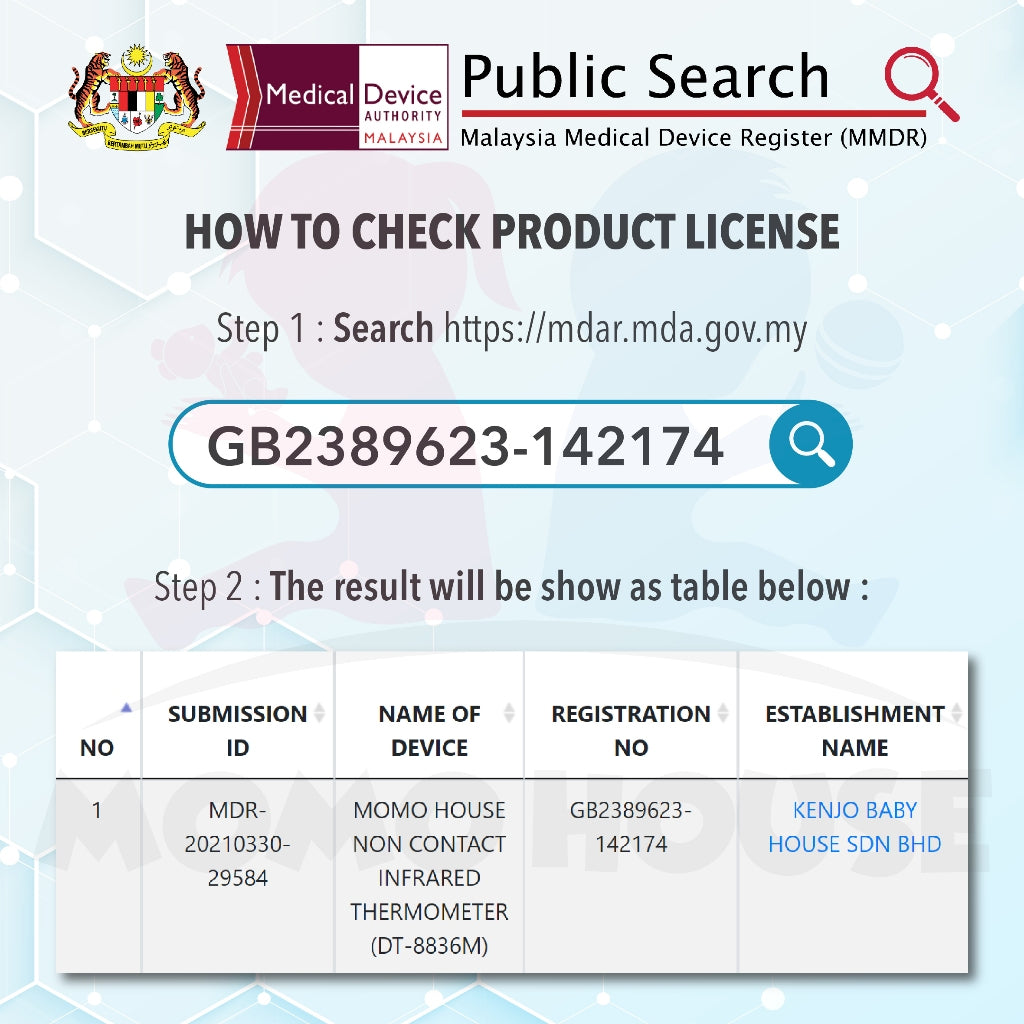 MDA Approved (1 Yr Warranty) Premium Quality Thermometer Baby Thermometer Digital Temperature Sensor