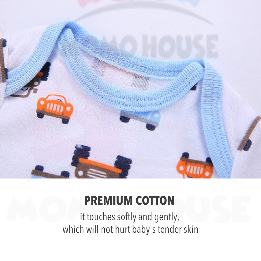 5 Pcs Pure Cotton Short Sleeve Baby Romper Boy / Girl Newborn Jumpsuit Random Pick (BM005)