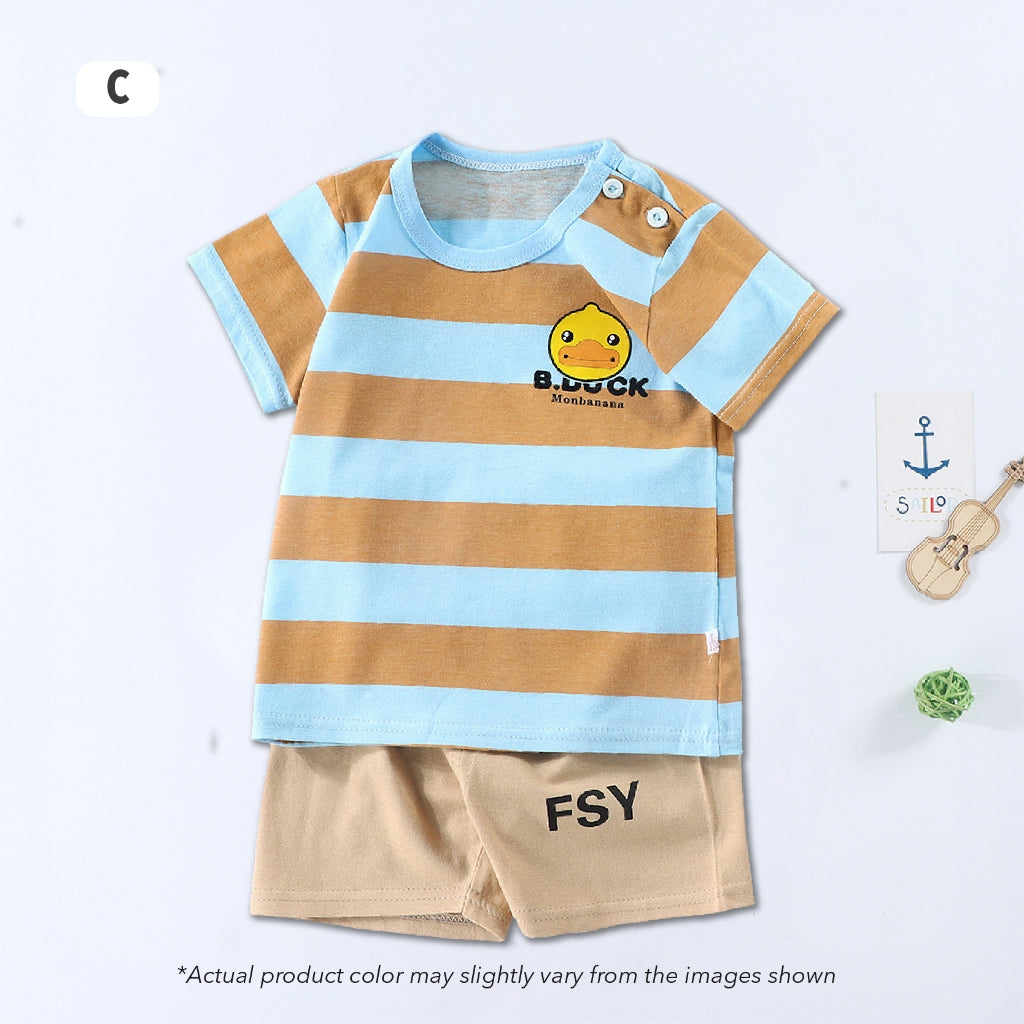 Kids Clothes Set Budak Lelaki Baju Set Budak Perempuan Baju Lengan Pendek Baby Clothes Budak Lelaki Baju Budak Perempuan