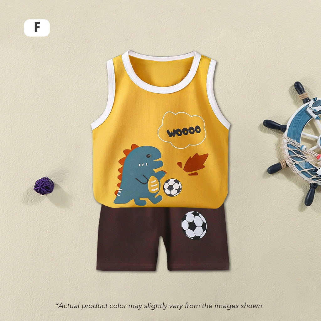 Kids Singlet Baby Boy Baju Singlet Baby Clothes Set Singlet Baby Girl Budak Perempuan Baju Singlet Budak Lelaki