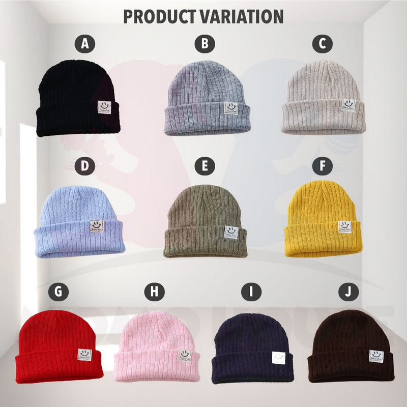 Korean Style Beanie Hat Baby Hat Snow Cap Winter Cute Baby Hat Wool Knitted Topi Budak Bayi Fashion Children Baby Cap