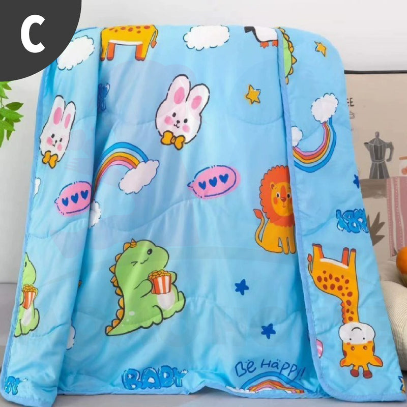 Children Cartoon Cotton Blanket Summer Cool Quilt Baby Nap Children Kids Comforter Selimut Bayi Budak