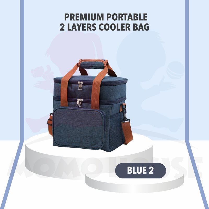 Premium Portable 2 Layer Sling Cooler Bag For Breastmilk Storage Bag Bottle Feeding