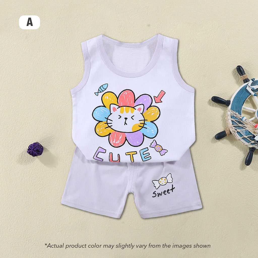Kids Singlet Baby Boy Baju Singlet Baby Clothes Set Singlet Baby Girl Budak Perempuan Baju Singlet Budak Lelaki