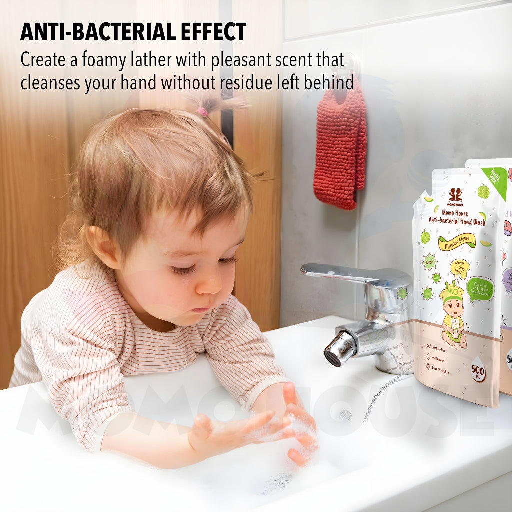 (HALAL) MOMO HOUSE 500ML  Anti-Bacterial Hand Wash  Paraben-Free Sabun Basuh Tangan Bayi (Refill Pack)