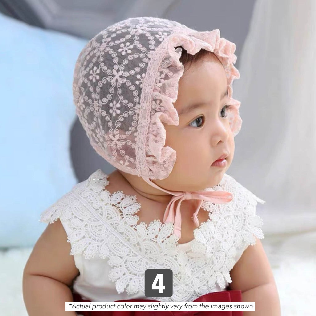 Lace Flower Baby Hat Girl Newborn Baby Cap Girl Newborn Baby Girl Hat Summer Topi Baby Girl Lace Hat Baby Summer Hat